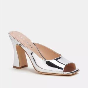 Coach Women's Laurence Metallic Leather Sandal
